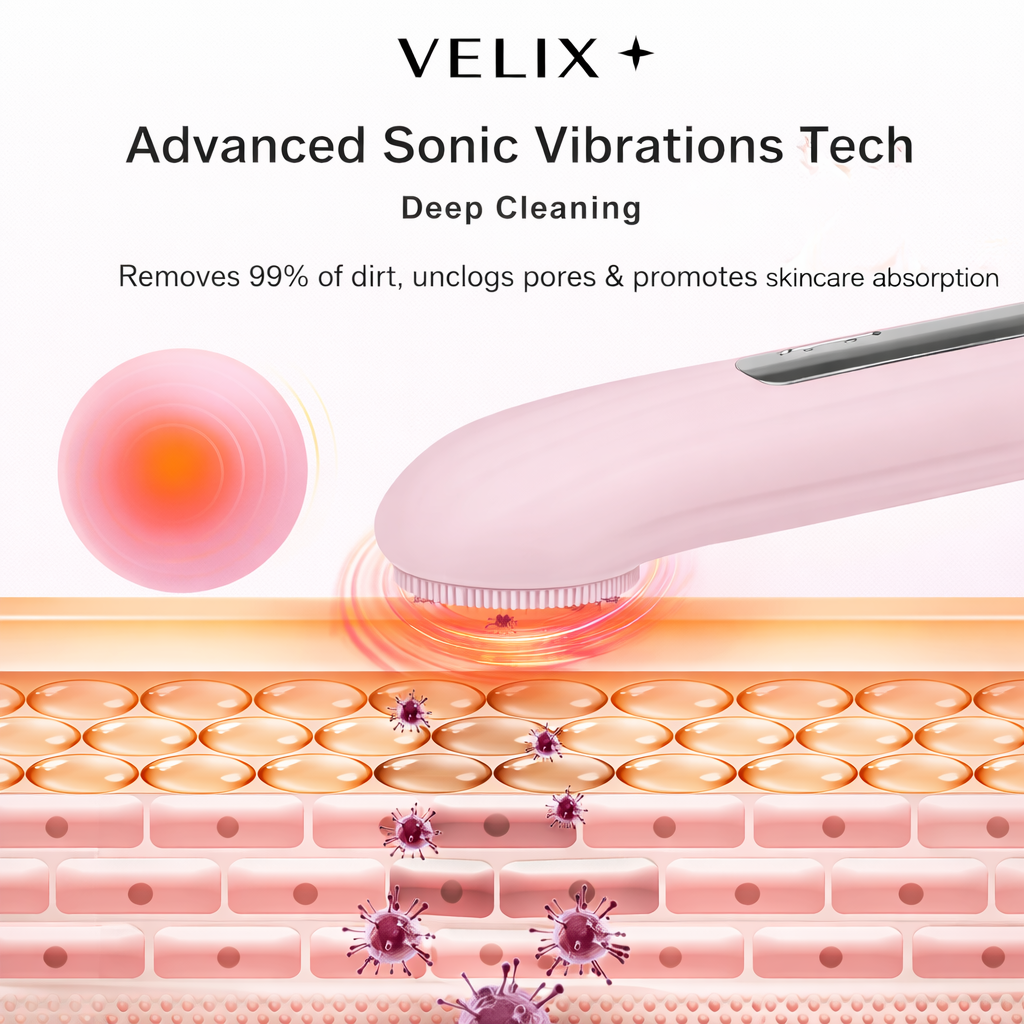 VELIX™ PureSonic Heat Glow Brush