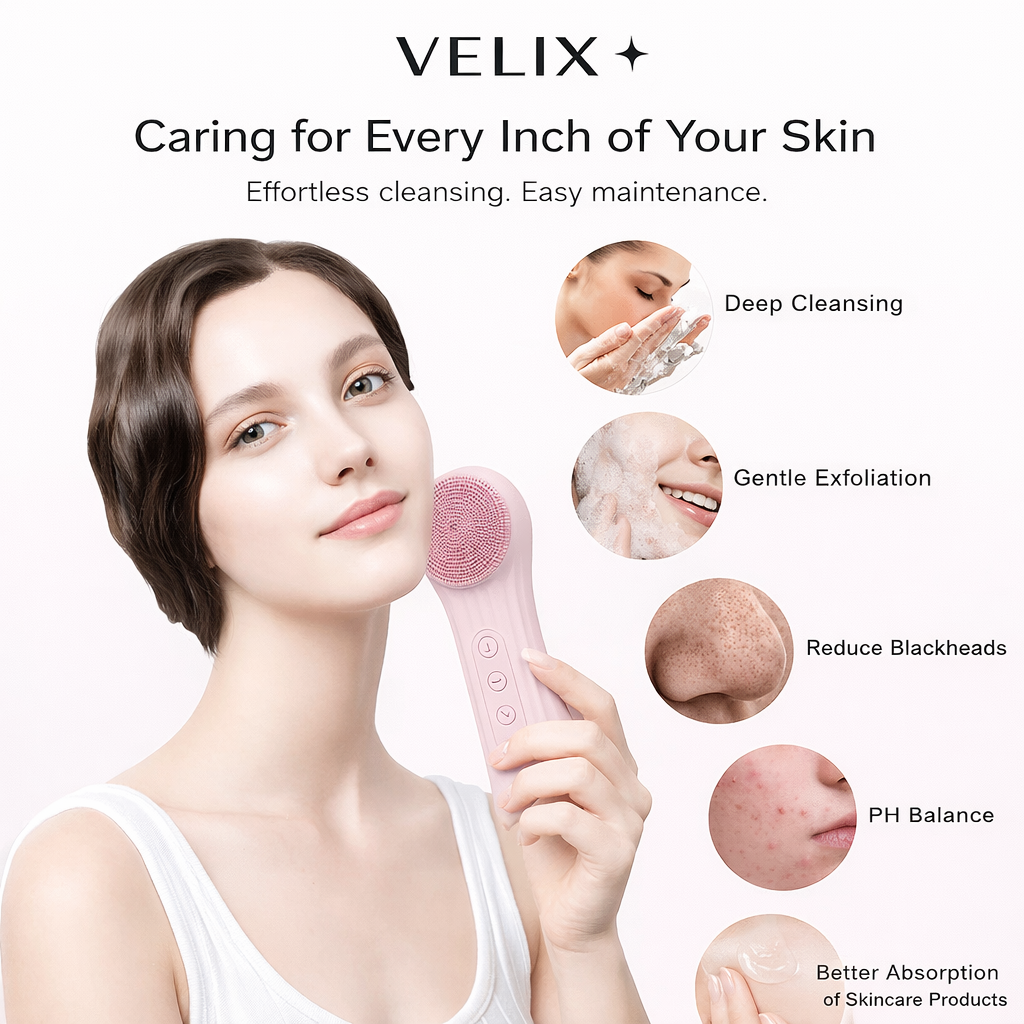 VELIX™ PureSonic Heat Glow Brush